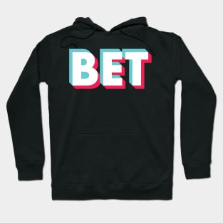 Bet Glitch White Hoodie